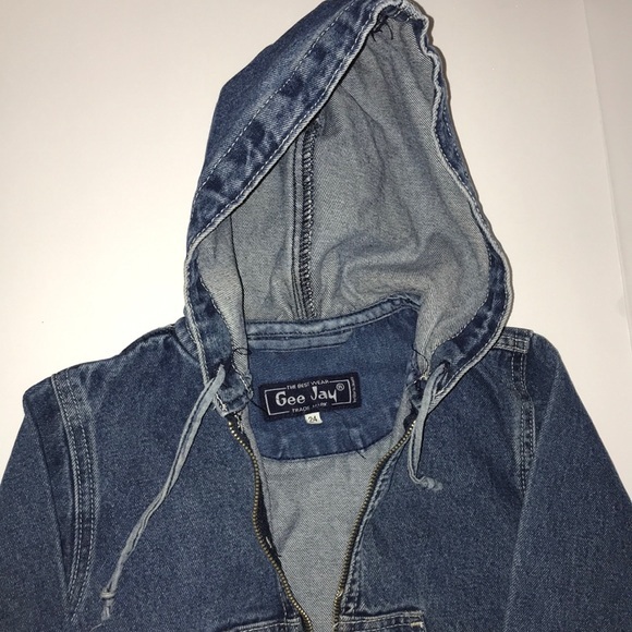 Gee Jay Boys Hooded Jean jacket size 24 - Picture 3 of 9